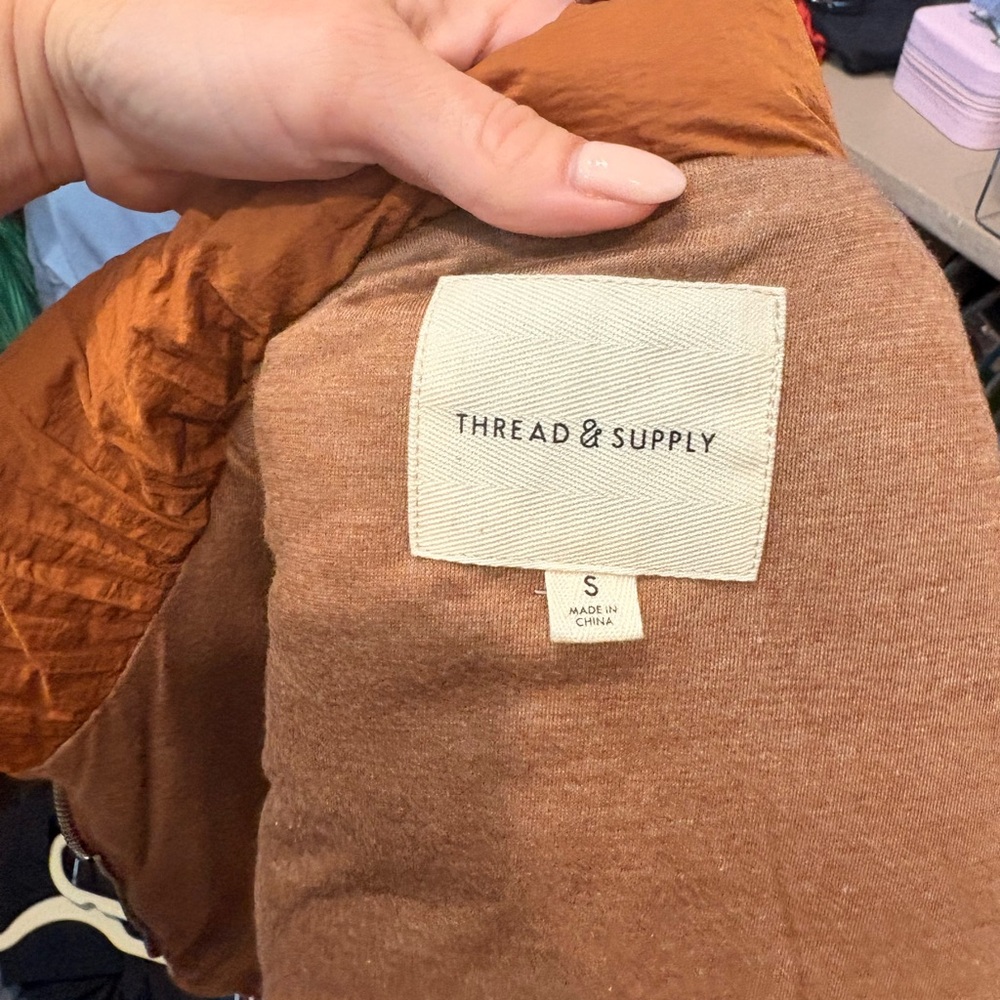 Thread & Supply Rust Puffer Vest - Picture 4 of 4